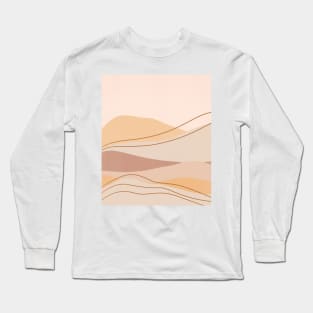 Abstract boho mountain landscape Long Sleeve T-Shirt